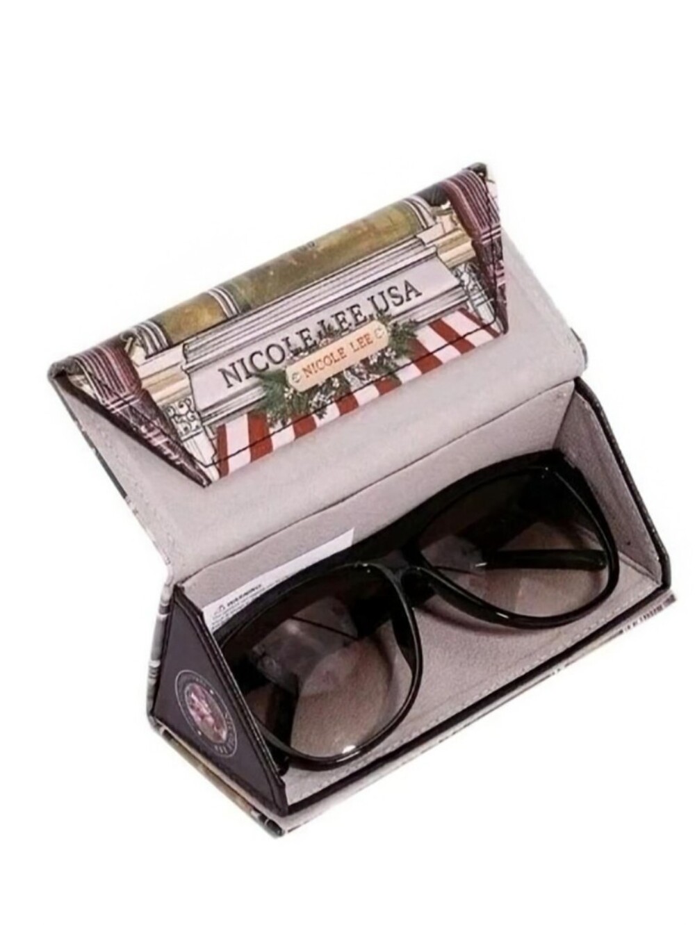 Nicole Lee Foldable Sunglasses Case Readers Glasses Holder NWT